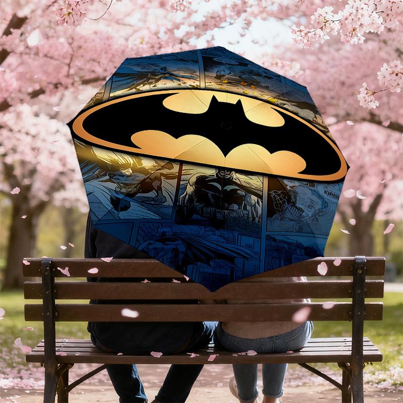 1PC Warner Batman Comics Umbrella-8-Rib Reinforced, Automatic Open, Lightweight & Durable-A63