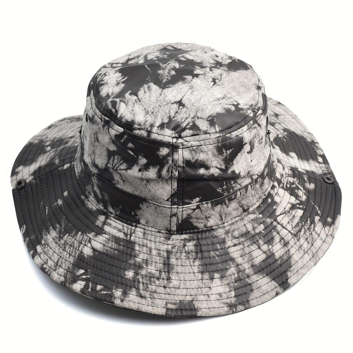 Yiran Dayang Hat Men's Brown/Black Outdoor Bucket Hat - 100% Polyester, Breathable & Lightweight For Hiking/Fishing | Pu Leather Trim, Cm