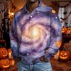 Men's Halloween Fashion Long Sleeve Button Up Shirt