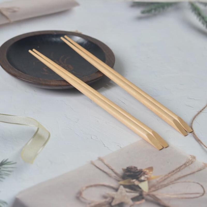 Japanese Lotus Wood Faceted Chopsticks Set
