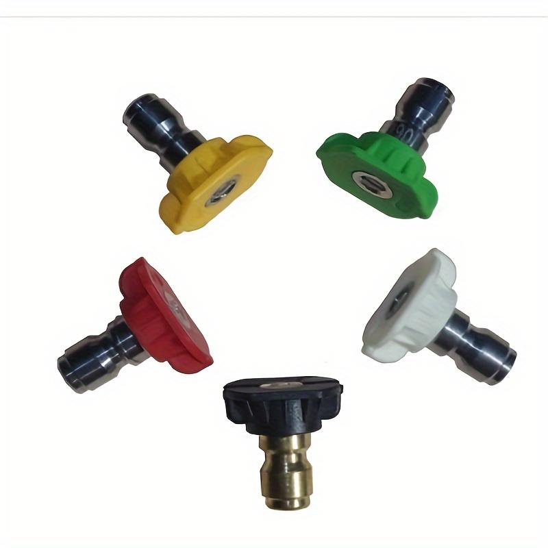 High Pressure Car Wash Gun, 4350PSI, M22-14/M22-15 Threads, 1/4" Quick Connect, 5 Nozzles, Durable Plastic, Battery-Free, Light