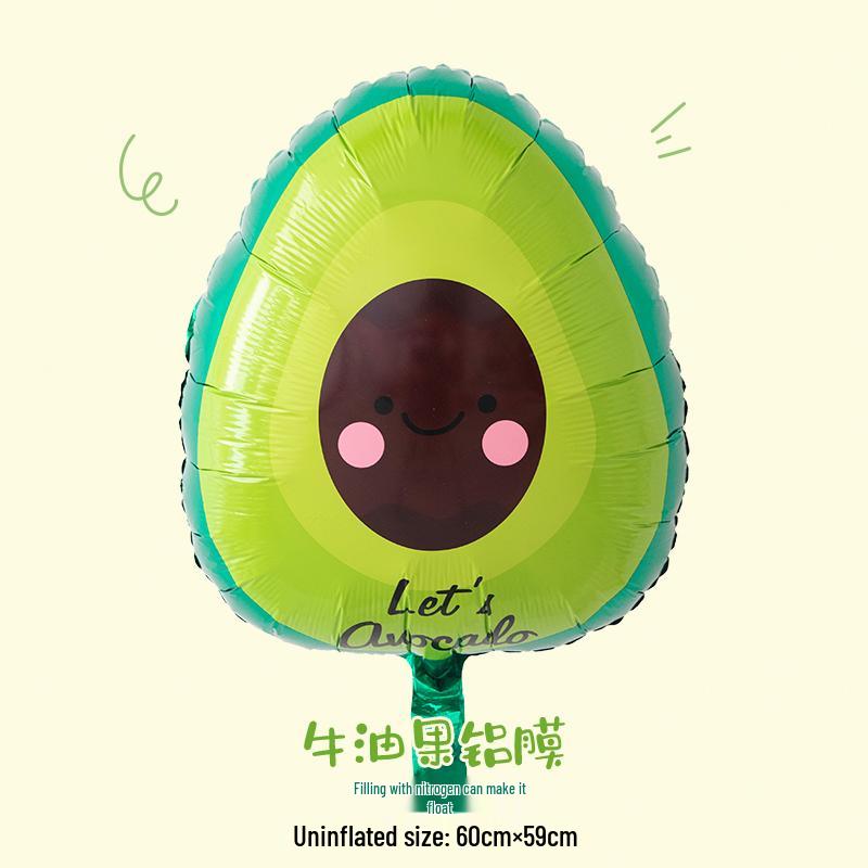 Kids Cartoon Fruit & Veggie Foil Air Balloons - Creative First Birthday Party Decor