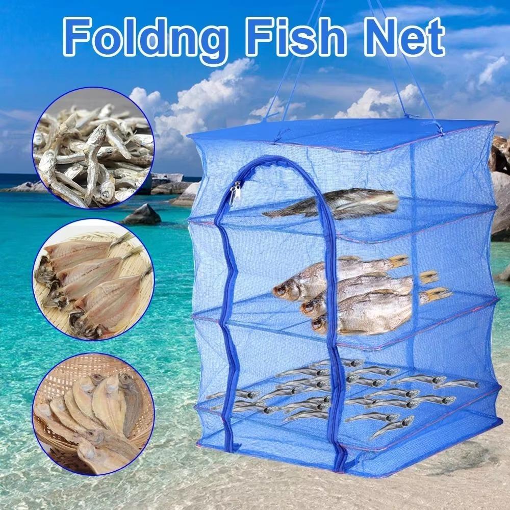 Foldable Food Drying Net Hanging Dry Goods Drying Fishing Net  Indoor And Outdoor