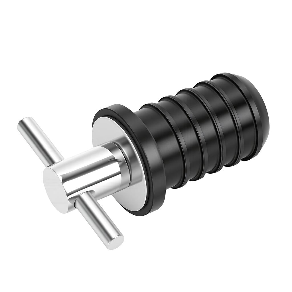 Rubber Boat Drain Plug 3 4in Ergonomic T Handle Excellent Sealing Scupper Plug For Boats Yachts RVs