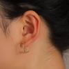 Gold Plated Hypoallergenic Geometric Dangle Earrings 1 Pair Irregular Design for Women Outdoor Travel Wear