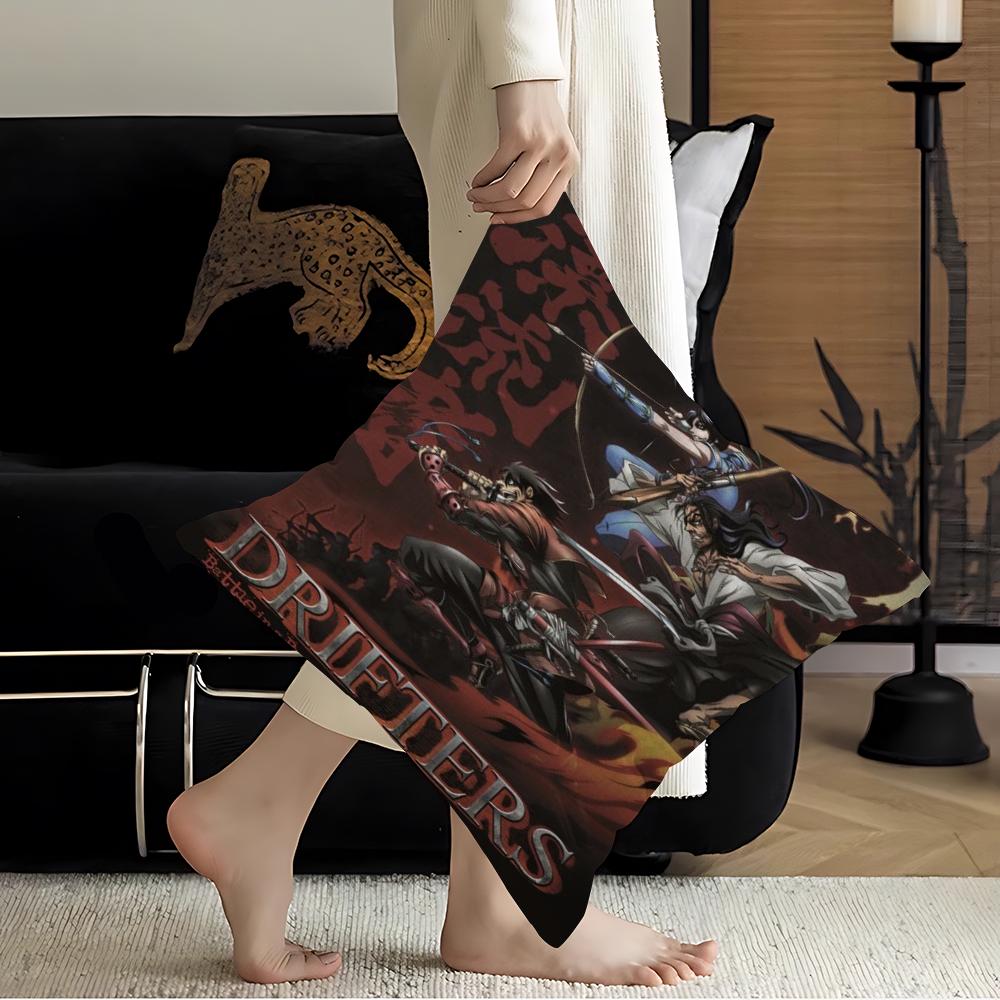 DRIFTERS Pillowcase Toon Gift Cushion Cover Bedroom Home Sofa Chair Seat Decor Pillow Case