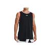 Under Armour Baseline Logo Contrast Basketball Tank Men Tops Black 1370238-001