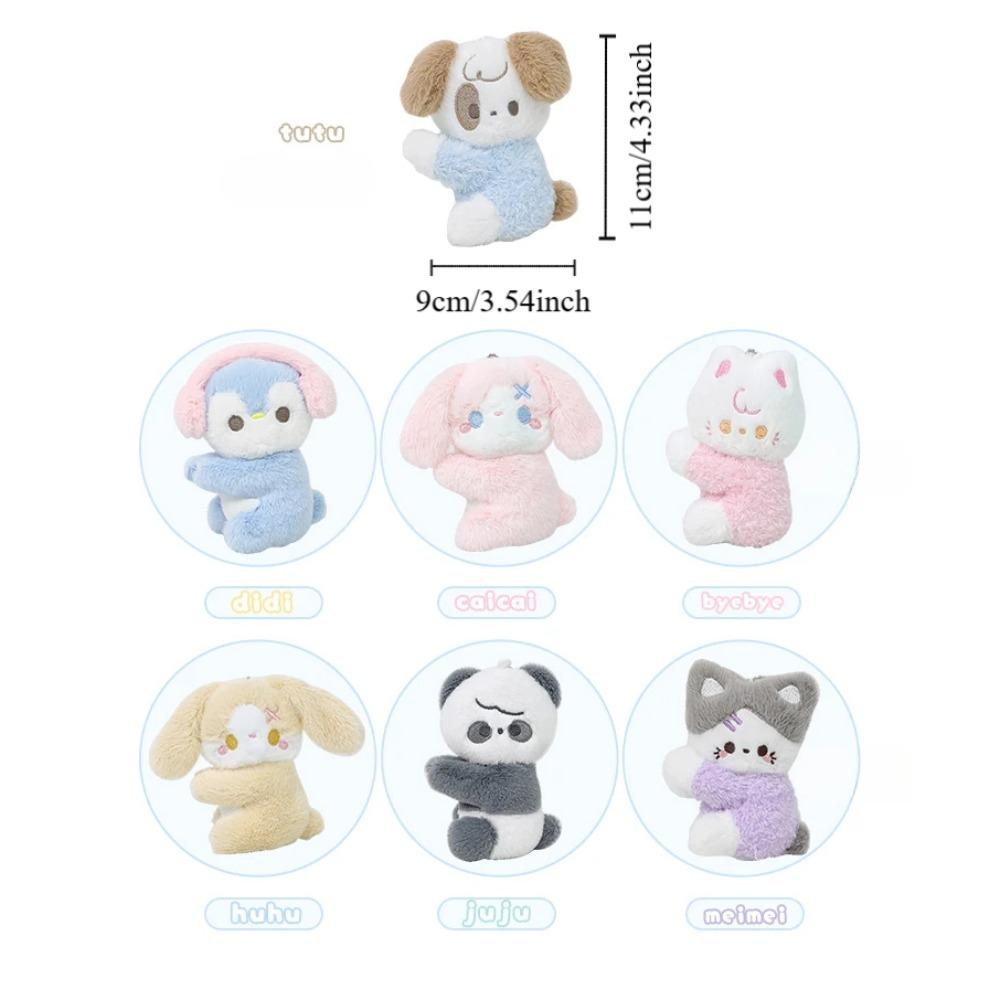 Cartoon Animal Plush Pendant Plush Stuffed Key Chain Lovely Cartoon Clip Doll Toy  Couple