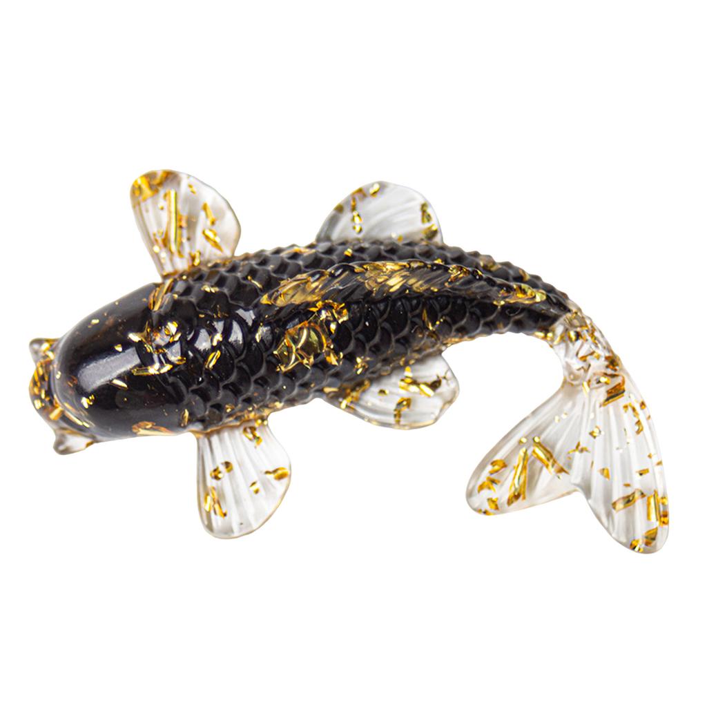 6cm Koi Ornamente Handgefertigt Kristall Tropfkleber Koi Dekoration Für Auto Büro Tisch Schrank Teetisch Teepoy Kreatives Fisch Ornament