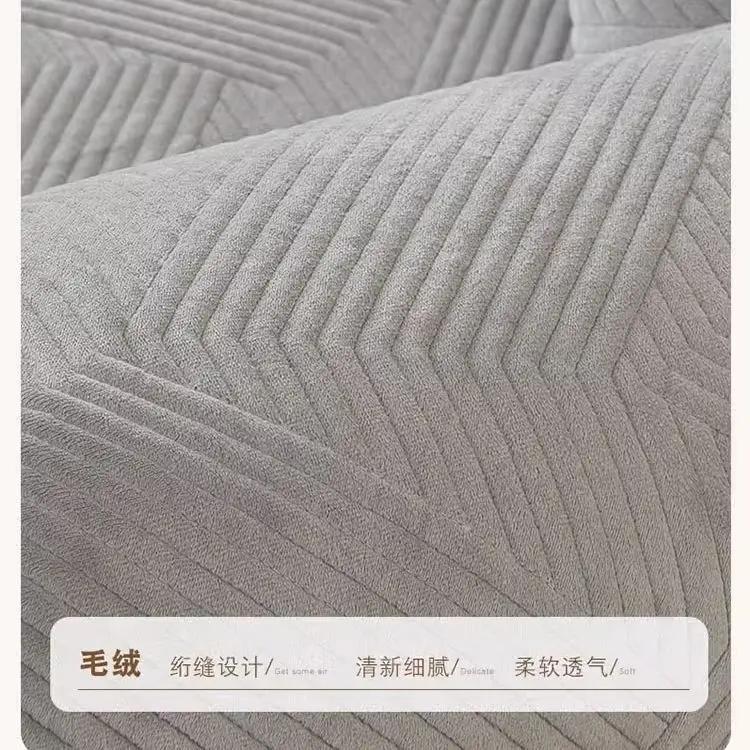 Modern Sofa Cover Non-SlipThicken Plush Sofa Cushion Mat Sofa Towel Home Couch Winter Solid Color Couch Cover for Living Room