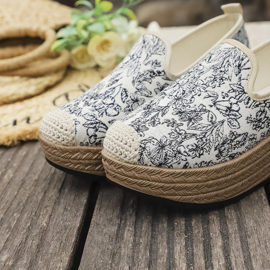 Sequin Women's Shoes Summer Breathable Flat Single Shoes Versatile and Fashionable Old-fashioned Beijing Cloth Shoes