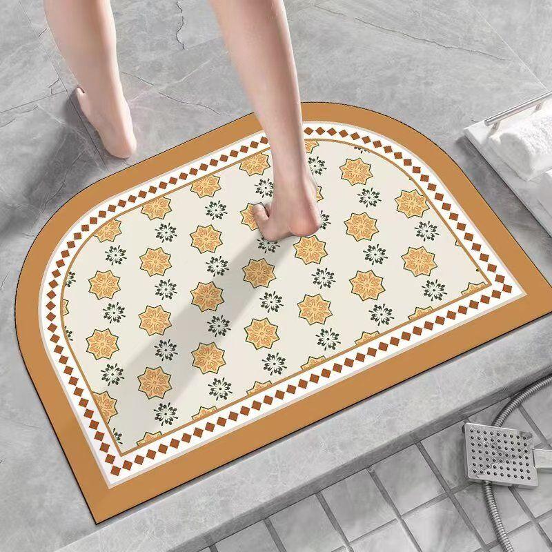 Bathroom Diatom Mud Mat Toilet, Entrance Door, Toilet Cartoon Non-slip Foot Pad Cushion
