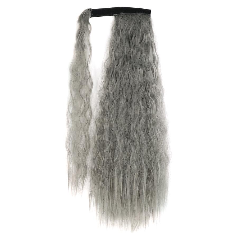 MISS WIG Lifelike Corn Wave Ponytail Wrapped Elevated Natural Extension Hairpin Bundle Hair Ponytail Natural Hair Extension