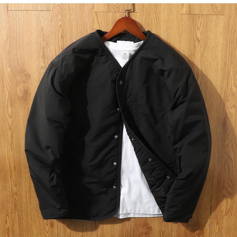 Mens Cotton Jacket Vintage Casual Loose Lightweight Autumn Winter Thick Durable Padded Coat Streetwear Harajuku