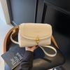 Niche design bag women's summer new simple fashion soft leather high sense retro shoulder small square bag
