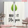 2pcs 2D Flat Printing Curtains Monstera Leaf Fabric Without Electricity 0 for Yard & Garden No Power Needed