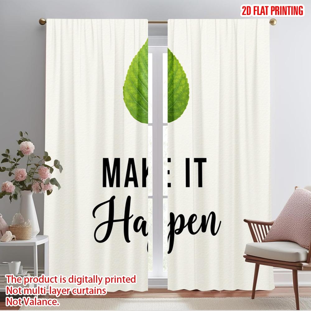 

2pcs 2D flat printing Curtains Monstera Leaf Fabric Without Electricity 0 for Yard & Garden No Power Needed 52.50×116.00 CM 2pcs