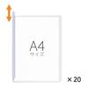 Plus Farbe Klarsichthülle A4 Deckblatt Klar x 20 Schienen-Typ FL-186RH 93-107