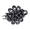 Three Toothed Clip Temperament Water Diamond Flower Headdress Women's Korean Version Back Of The Head Clip Hair Accessory