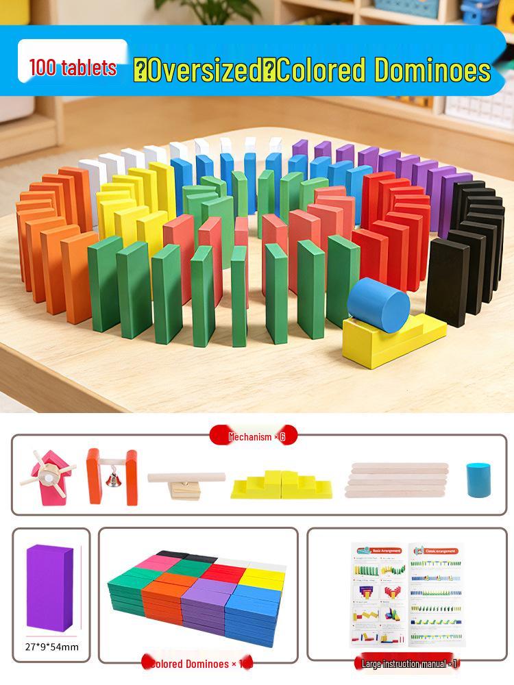 

Cross-the-Rainbow Dominoes: Educational Building Blocks for Kids and Parents