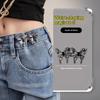 Adjustable Jean Waist Tightener Metal Star Waist Buckle No Sew Pants Waist Reduction Button For Denim Trousers Daily Wear
