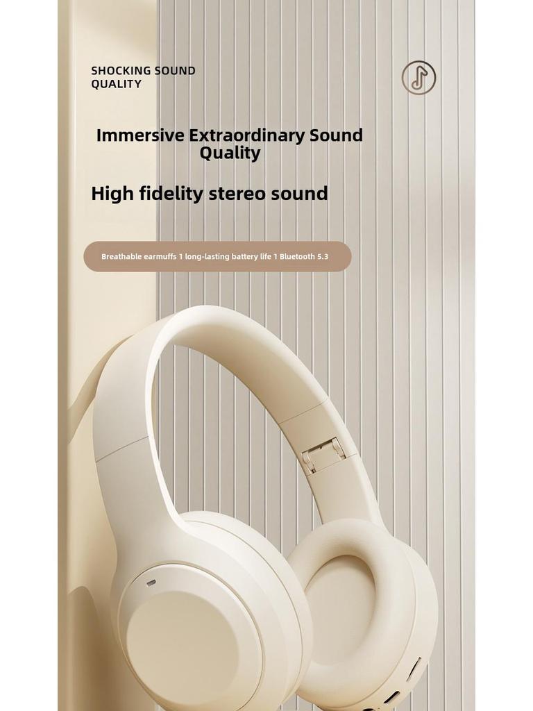 M5 Wireless Bluetooth Headset: Stereo Foldable Head-Mounted Headphones with Card Slot Gift