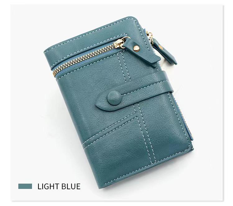 Japanese Style PU Leather Women's Wallet: Trendy Zipper Coin Purse