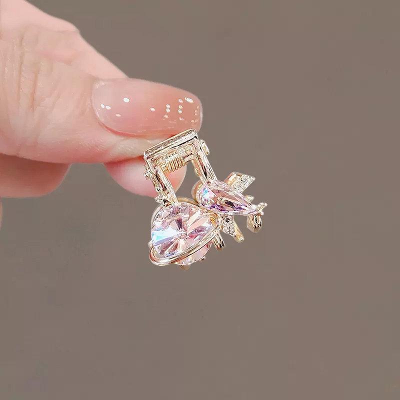 Pearl Rhinaute Small Hair Clip Female Net Celebrity Delicate High Ponytail Clip Korean Advanced Side Broken Hair Clip Headwear