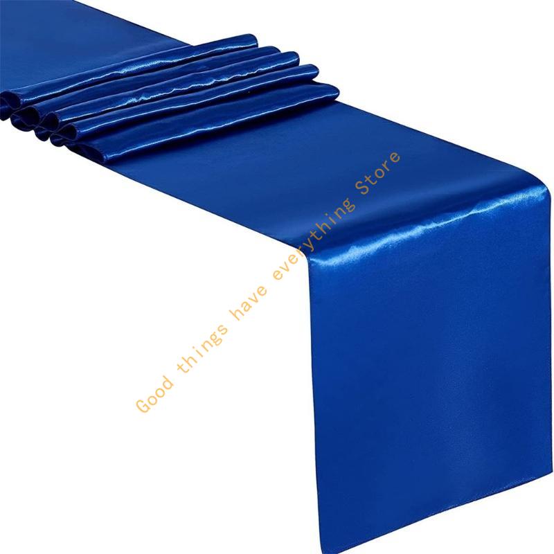 Solid Color Silky Table Runner Collection 12x108Inch, Enhances Ambiances for Various Celebratory Occasion 55KF