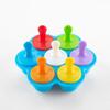 Stampo in Silicone per Gelato a Bastoncino Fai da Te a 7 Fori, Pallina per Gelato, Stampini per Popsicle, Frullati di Frutta per Bambini, Accessori per la Cucina di Casa