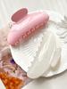 Large French Solid Color Semicircle Sweet 4.1 In Hair Claw For Womenelegant Headwear Shark Clip Barrette Hair Accessories