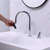 Nickel Ausziehbar Badezimmerarmatur Weitverteilte Waschbeckenarmatur Messing Spültischarmatur Ausziehbar Drehbar Auslauf Mischarmatur Heiß Kaltwasser Wasserhahn