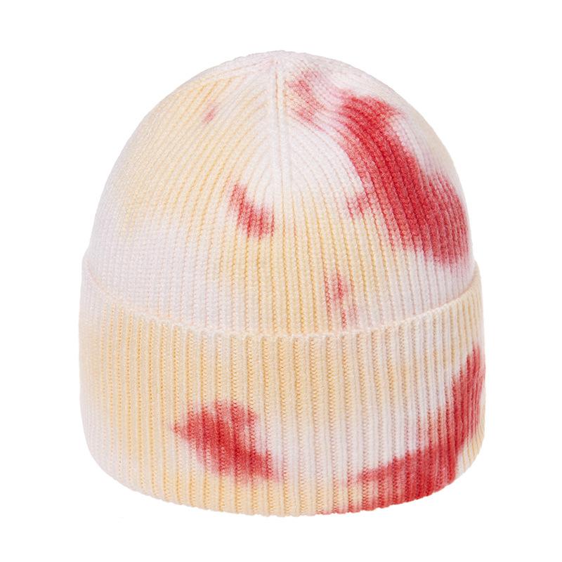 Cross-border Tie-dye Wool Hat European and American Versatile Landlord Hat Male Hip-hop Tide Knitting Gradual Change Melon Fur Hat Tide Brand Cold Hat