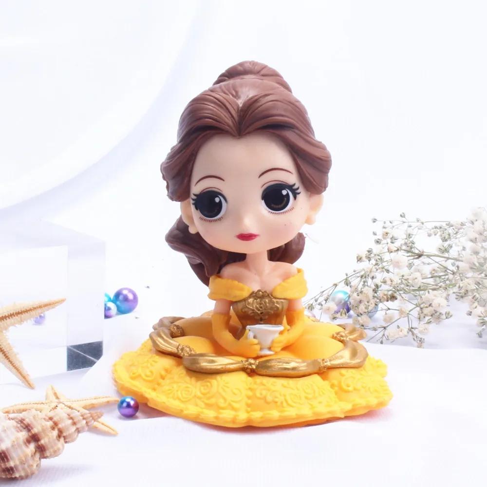 Kawaii Disney Princess Alice Sofia Snow White Cake Topper Decoration Collectible Ornament Model Doll For Girls Birthday Gift Toy