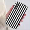 Colorful Striped Minimalist INS Couple Phone Case For Samsung Galaxy A13,21s,22,31,32,52,53,71,80,A91 Soft Black Shell