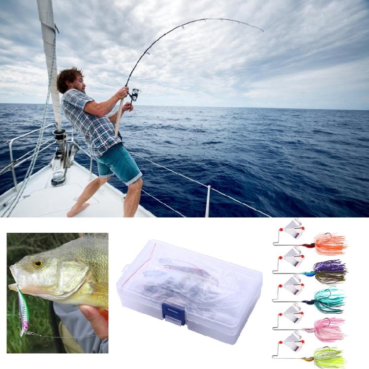 5Pcs Spinnerbait Fishing Lures Freshwater Saltwater Fishing Buzzbait Lure Spinner Baits Swim Jigs Lures Fishing Lure