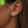 10 Points Four-Claw Moissanite Stud Earrings, Simple And Classic Versatile S925 Sterling Silver Moissanite Earrings.