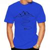 Bergpfad Grafik Bedruckte T-Shirts Sommer Rundhals Kurzarm Mode Street Herren T-Shirts