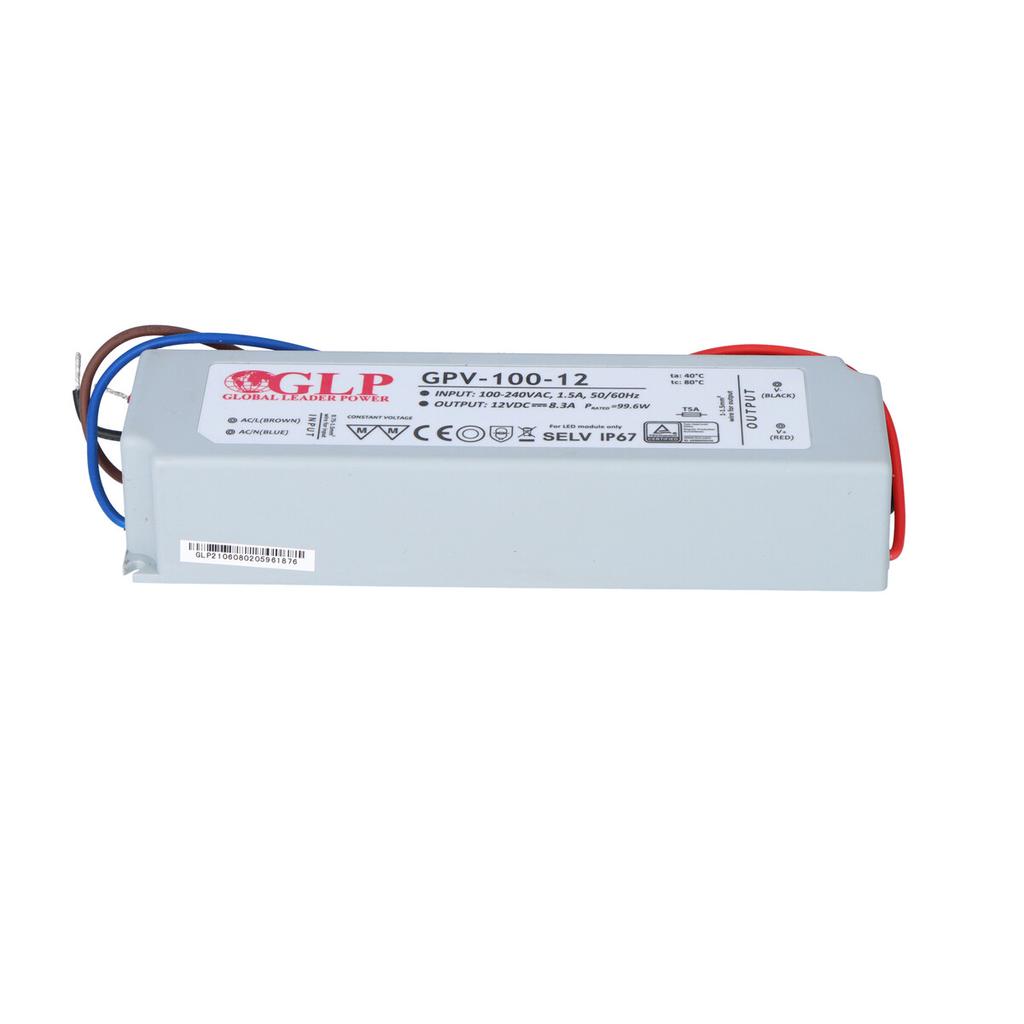 GLP LED Power Supply 12V, 8A, 100W