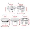 Bathroom Basin Sink Overflow Ring Six-foot Round Insert Chrome Hole Cover Cap