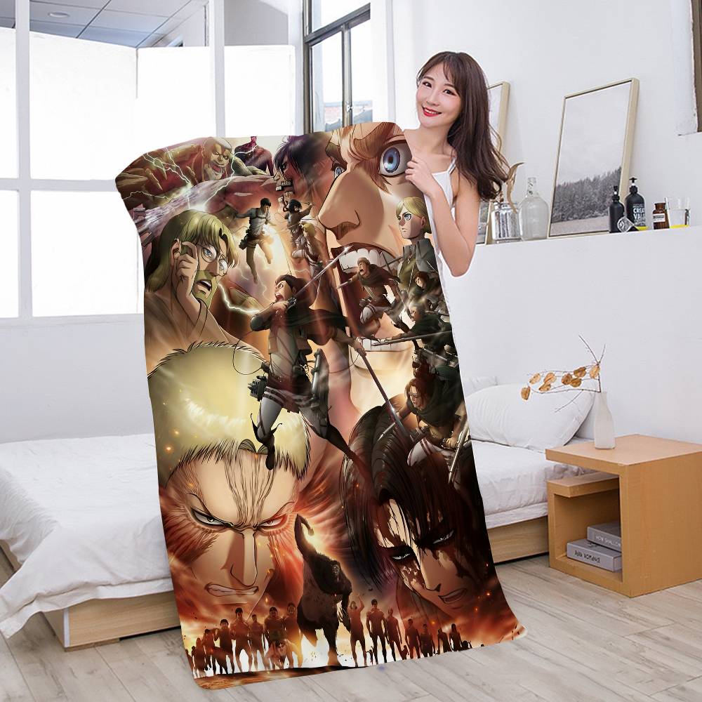 A-Attack On T-Titan Microfiber Printed Beach Towel Mountain Climbing Yoga Beach Swimming Running Absorbent Soft Towel