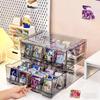 Transparent Plastic Card Storage Box with Lid Multifunctional Tool Watch Makeup Jewelry Storage Box Desktop Organizer Gift