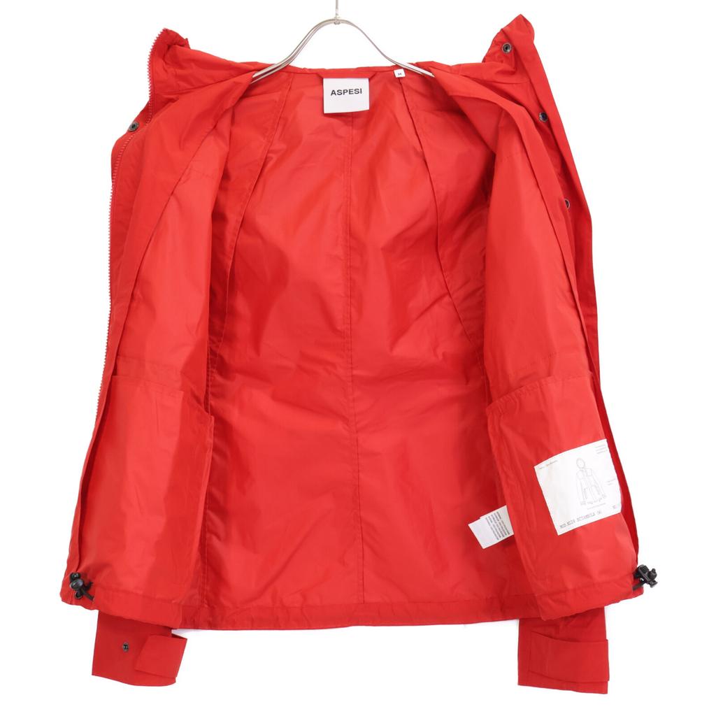 ASPESI Red Nylon Hoodie Jacket Jacket M RedUsed