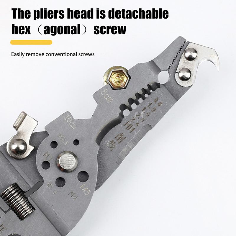 1Pcs Foldable Wire Stripper Multi-Function Pulley Tool For Crimping Splitting Winding Ideal For Electricians