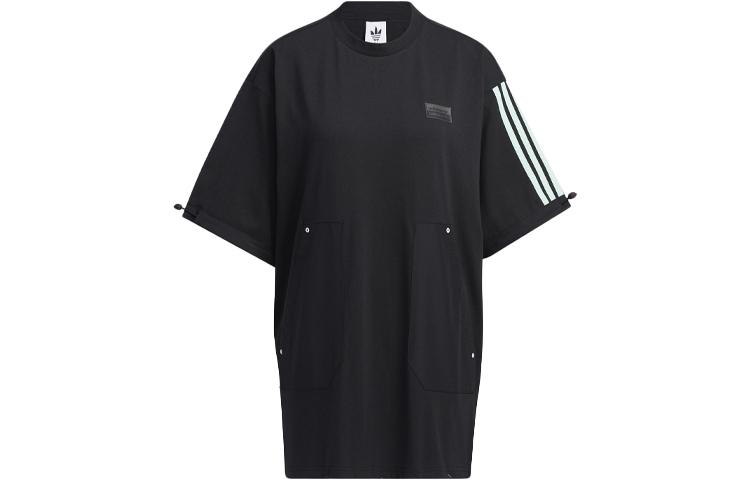 Adidas Originals T Shirts Women s Black Crew Neck Moderate Straight Fit H39025 30