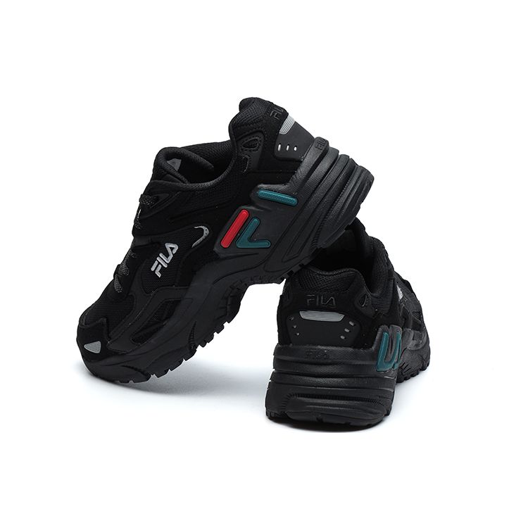 FILA Fusion Catapult Retro Thick Sole Durable Breathable Low Top Dad Shoes Women sneakers Black T12W145214FBB