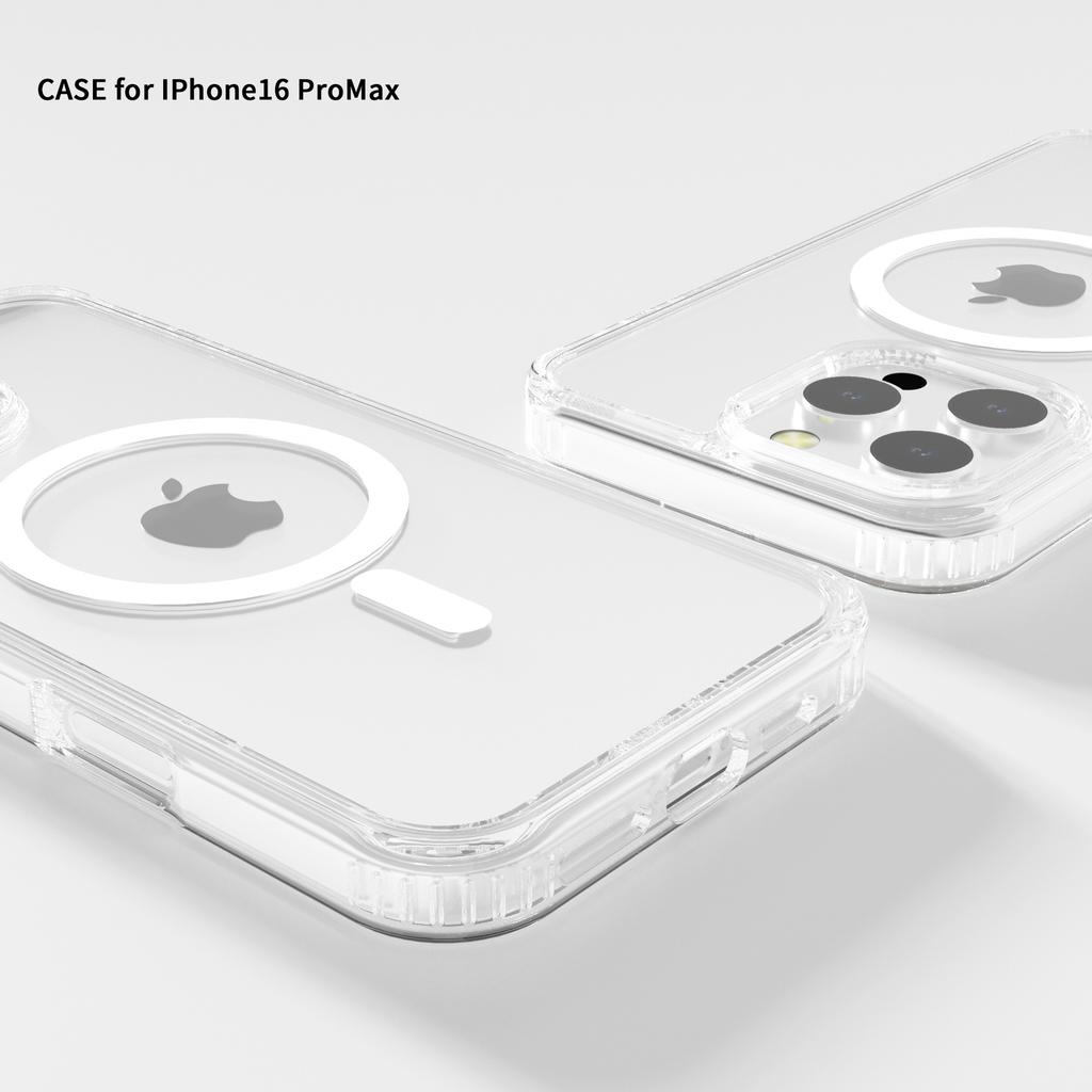 Applicable To Iphone16pro Max Space Hard Case Anti-drop Apple 17e Wireless Charging Transparent Magnetic Mobile Phone Case