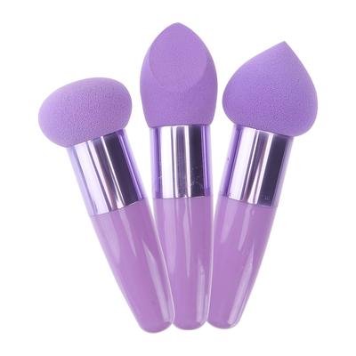 Σετ 3 Τεμαχίων Σφουγγάρια Μακιγιάζ Μαλακά Beauty Blenders με Εργονομικές Λαβές για Εφαρμογή Foundation, Ρουζ και Πούδρας, Πινέλα Μακιγιάζ