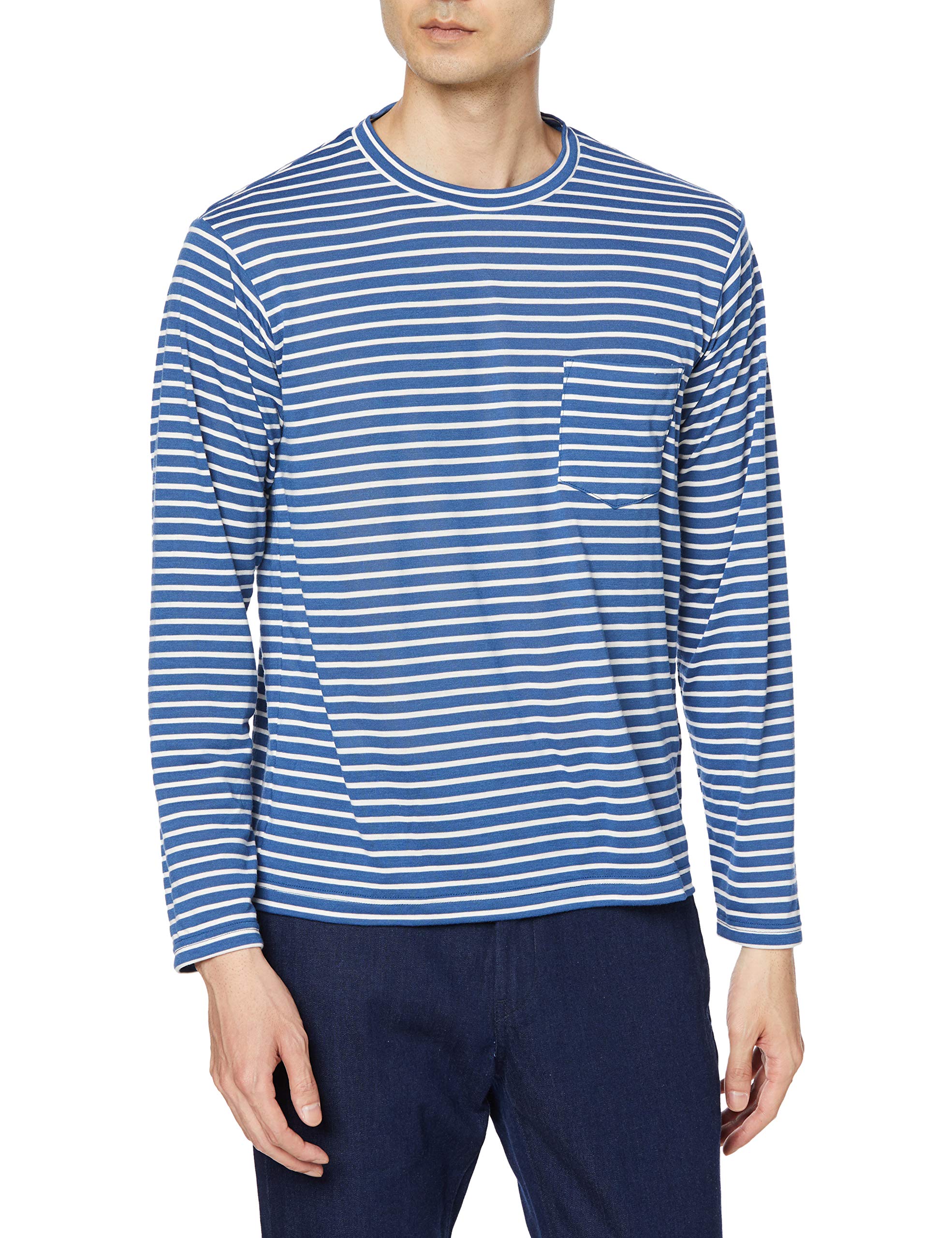 

Mizuno Go to Dry Vector Border Long Sleeve Outdoor Travel Walking Dark Size M & Wear, Men s, Blue, (B2MA0027) темно-синий