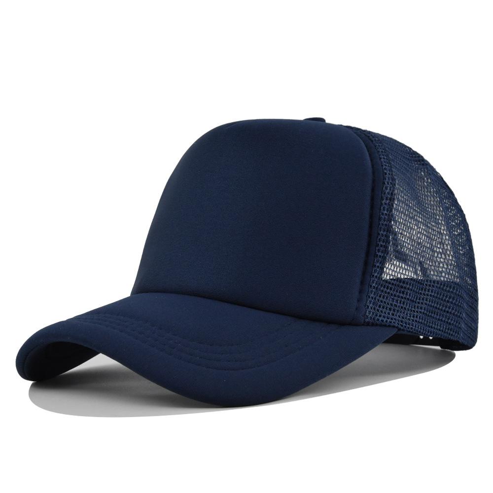 1PC Fashion Unisex Plain Baseball Cap Adjustable Trucker Flat Visor Cap Snapback Mesh Curved Men Women Casual Sun Summer Hat